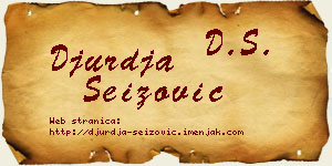 Đurđa Seizović vizit kartica